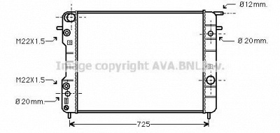 AVA QUALITY COOLING ola2247 -  Радиатор, охлаждение двигателя